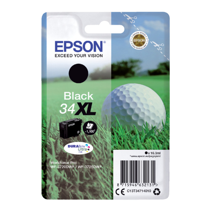 Inktcartridge Epson 34XL T3471 zwart