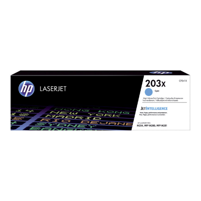 Tonercartridge HP CF541X 203X blauw