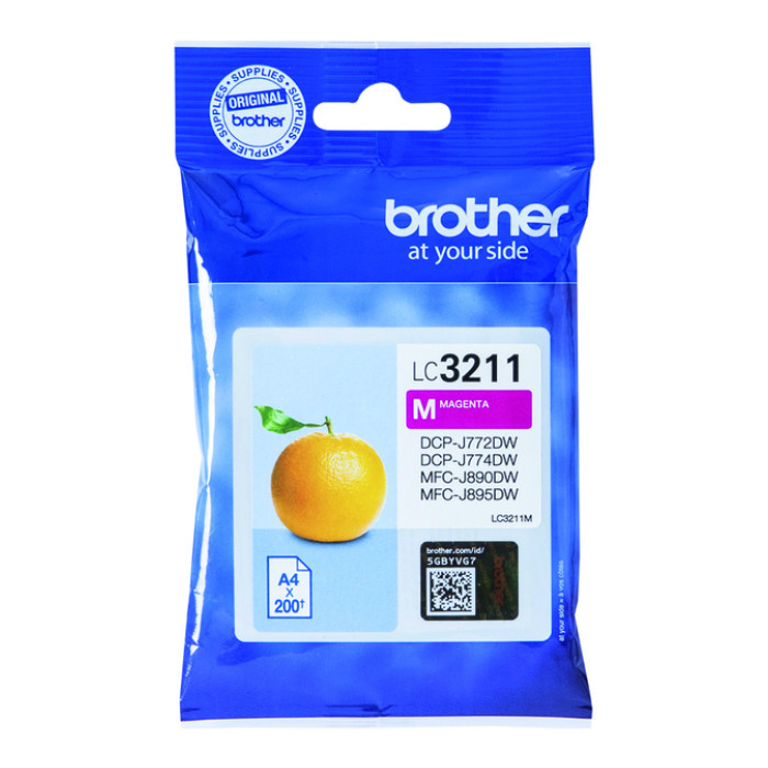 Inktcartridge Brother LC-3211M rood