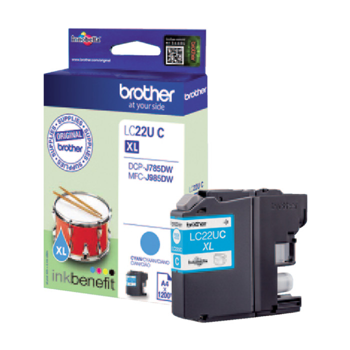 Inktcartridge Brother LC-22UC blauw
