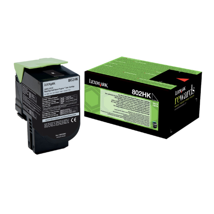 Tonercartridge Lexmark 80C2HK0 prebate zwart