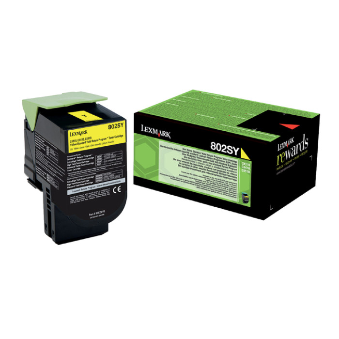 Tonercartridge Lexmark 80C2SY0 prebate geel