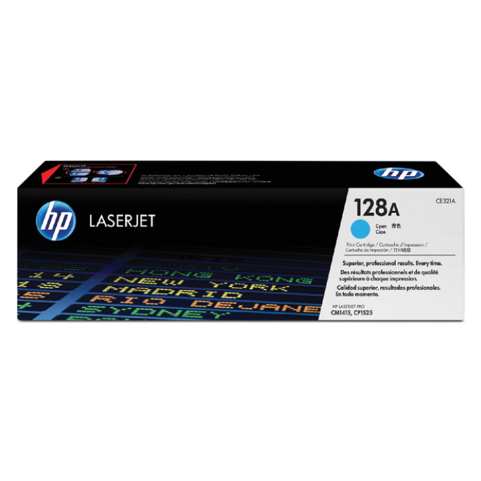 Tonercartridge HP CE321A 128A blauw