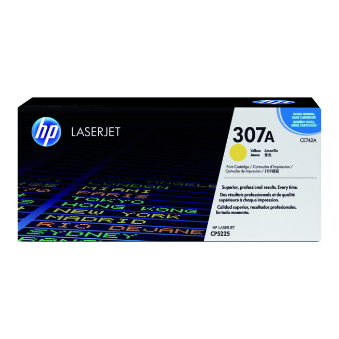 Tonercartridge HP CE742A 307A geel