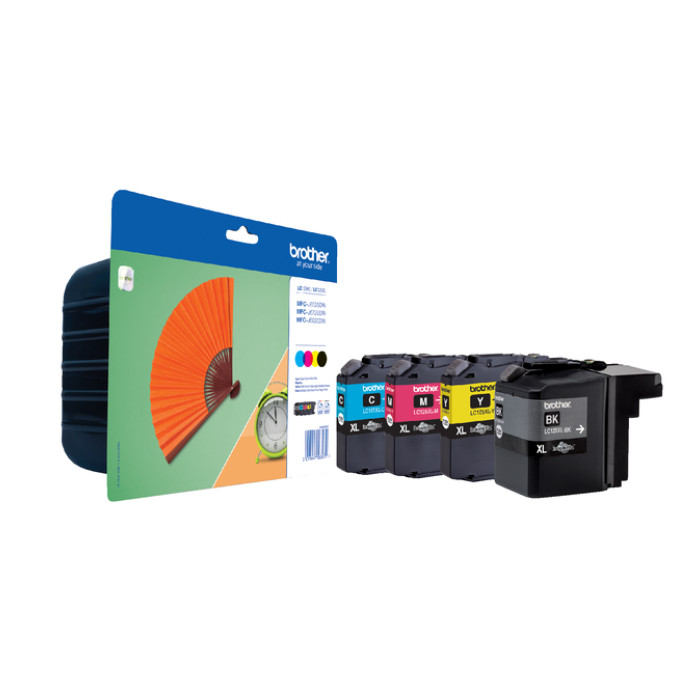 Inktcartridge Brother LC-129XLVALBP zwart + 3 kleuren