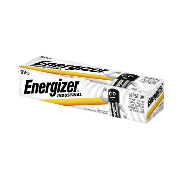 Batterij Energizer Industrial 12x 9Volt alkaline