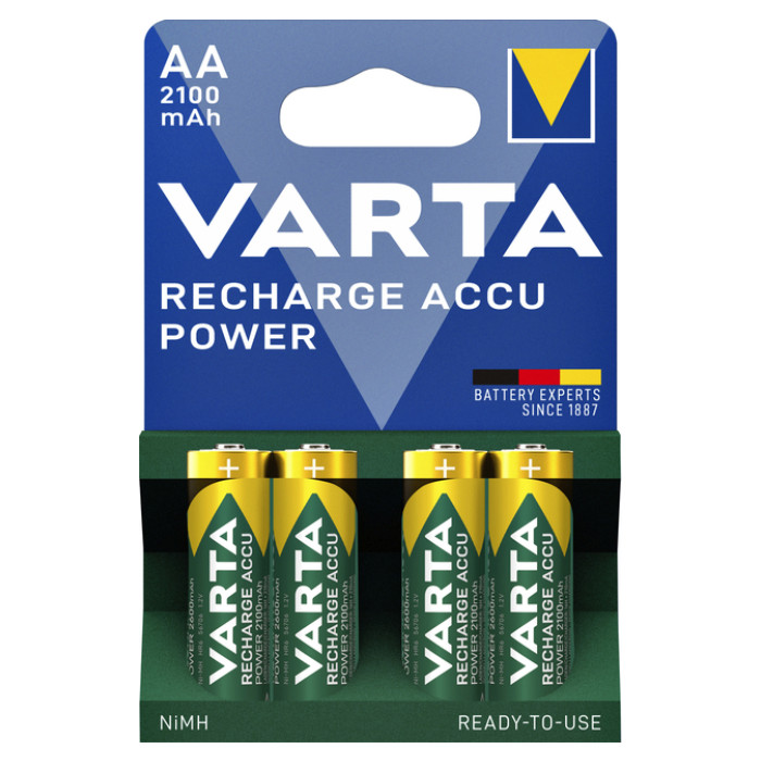 Batterij oplaadbaar VARTA 4x AA 2100mAh ready2use