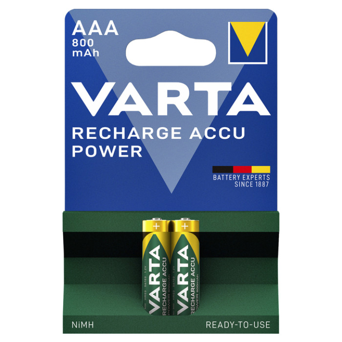 Batterij oplaadbaar VARTA 2x AAA 800mAh ready2use