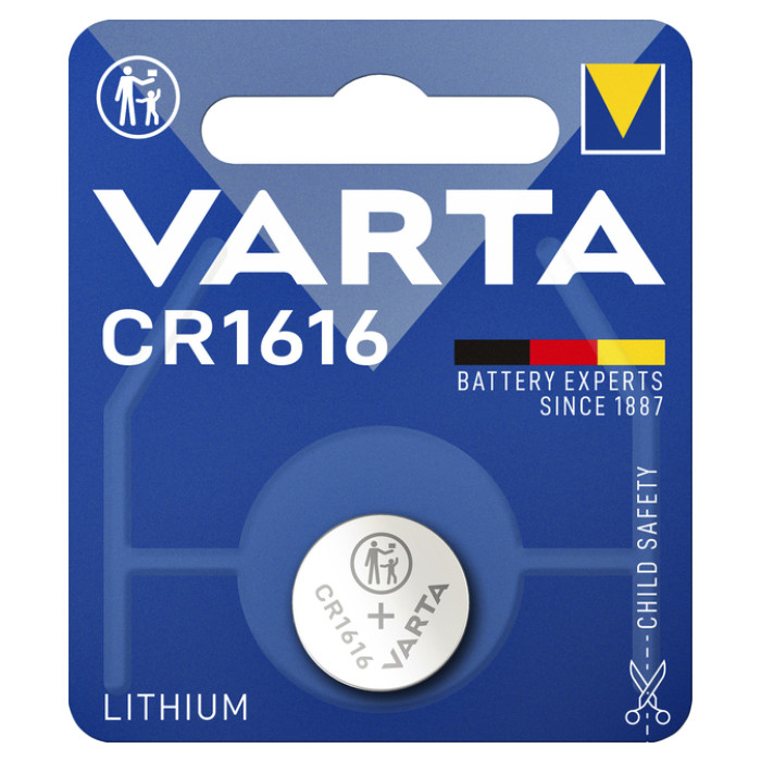 Batterij VARTA knoopcel 1x CR1616 lithium