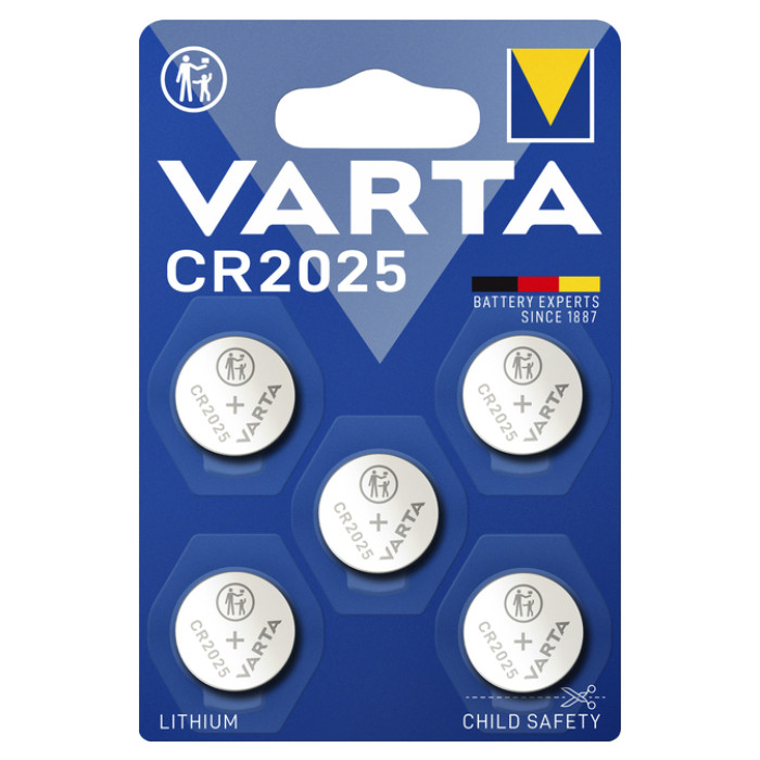 Batterij VARTA knoopcel 5x CR2025 lithium
