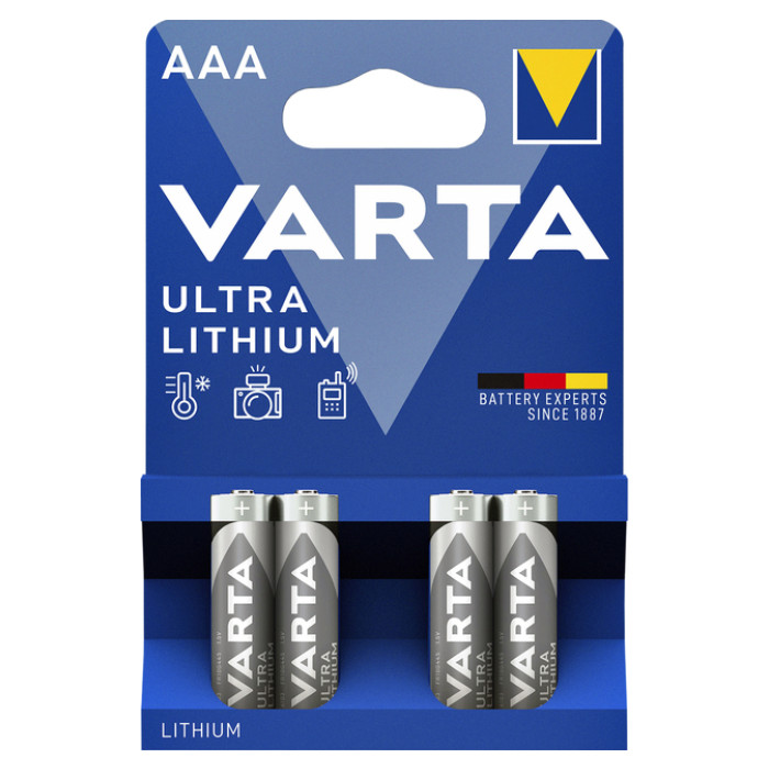 Batterij VARTA Ultra lithium 4x AAA