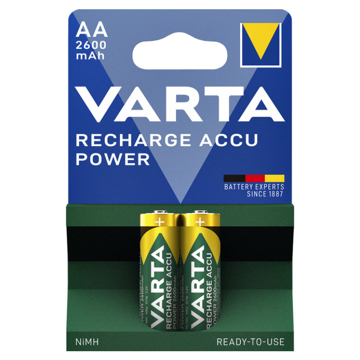 Batterij oplaadbaar VARTA 2x AA 2600mAh ready2use