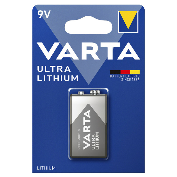 Batterij VARTA Ultra lithium 9Volt