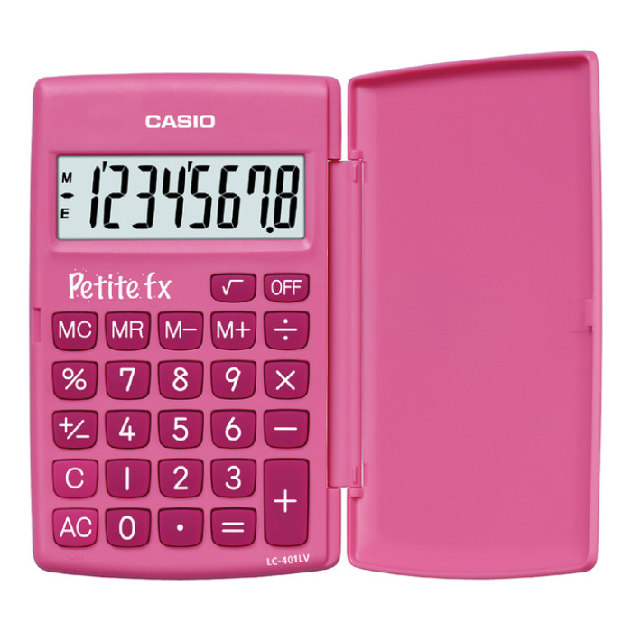 Rekenmachine Casio basisschool roze