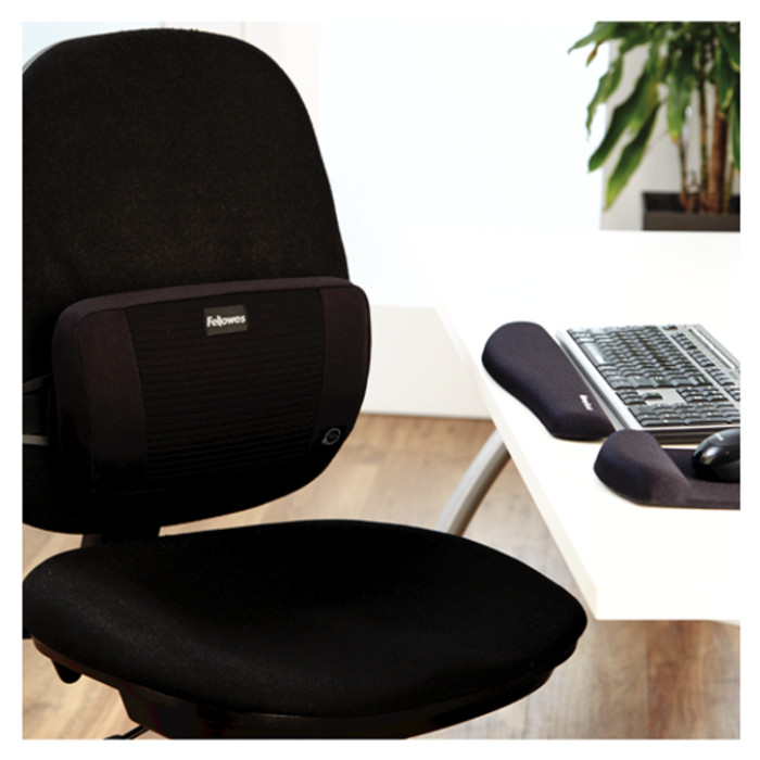 Polssteun Fellowes Plush Touch zwart