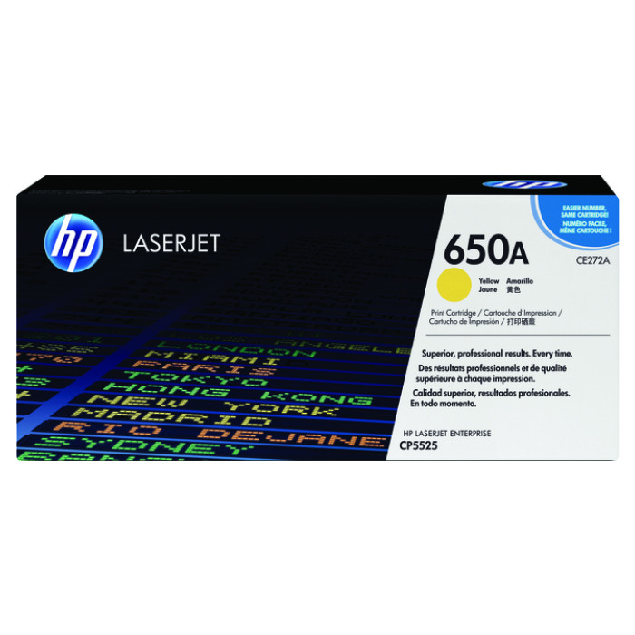 Tonercartridge HP CE272A 650A geel