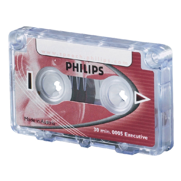 Cassette dicteer Philips LFH 0005 2x15min met clip