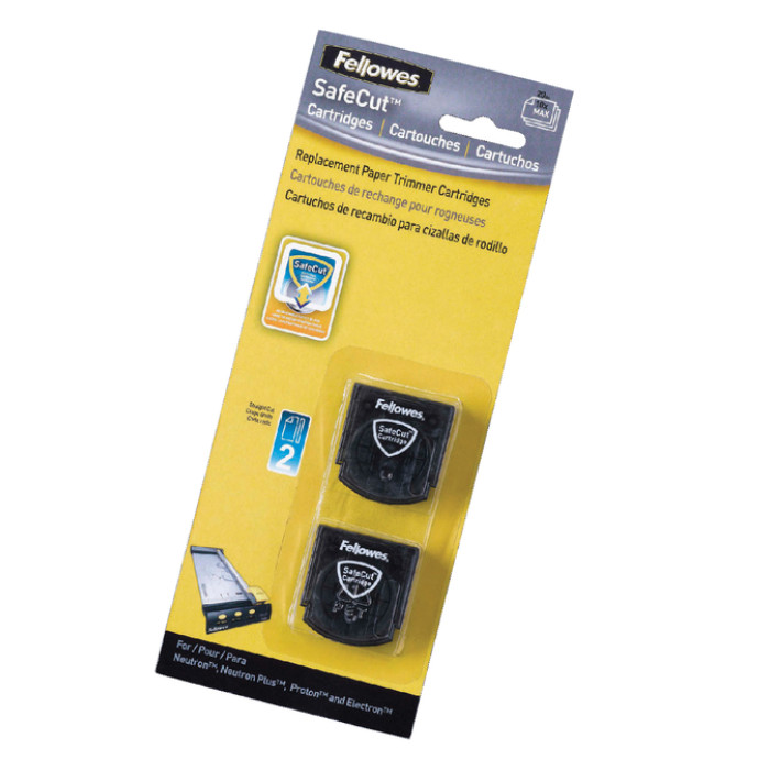 Snijmachinekop Fellowes Safecut recht 2 stuks