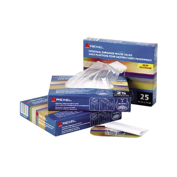 Papiervernietigerzak Rexel 240x98cm 115 liter 100 stuks