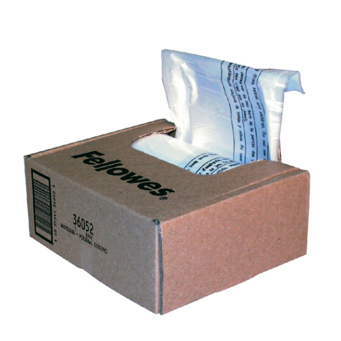 Papiervernietigerzak Fellowes 34 liter 100 stuks