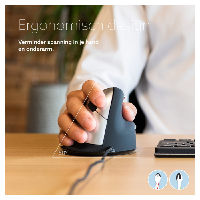 Ergonomisch muis R-Go HE Break Draad Rechts M