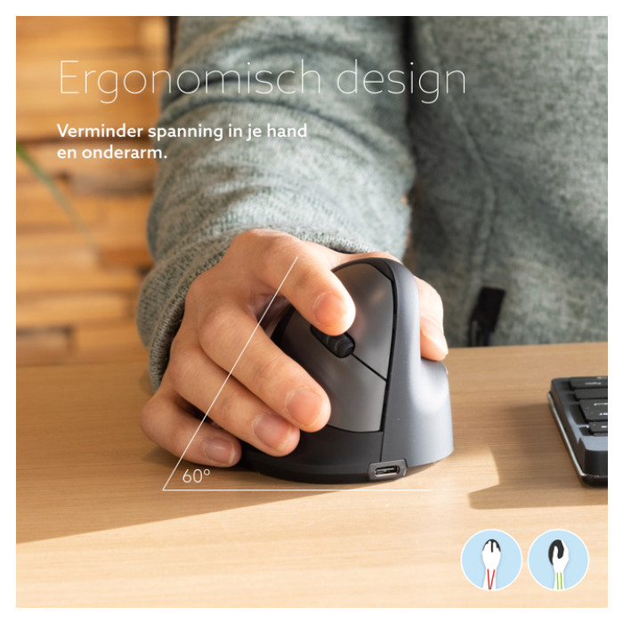 Ergonomisch muis R-Go HE Break Wireless Rechts M
