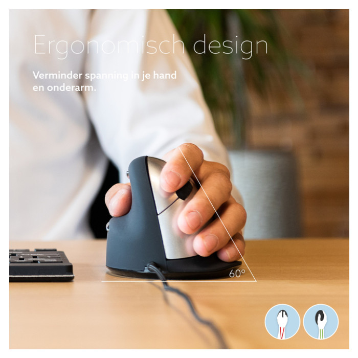 Ergonomisch muis R-Go HE Break Draad Links M