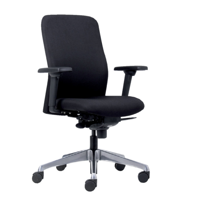 Bureaustoel Euroseats Milano synchroom zwart
