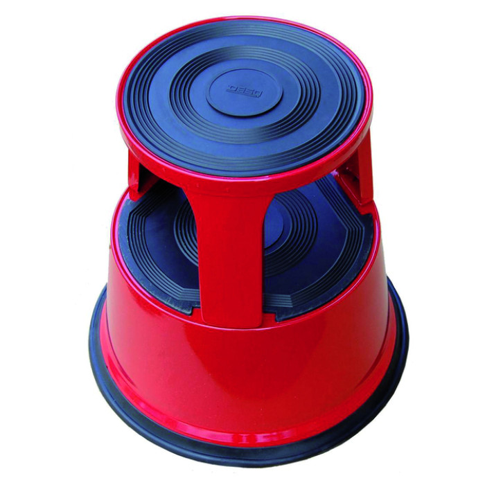 Opstapkruk Desq 420mm metaal rood