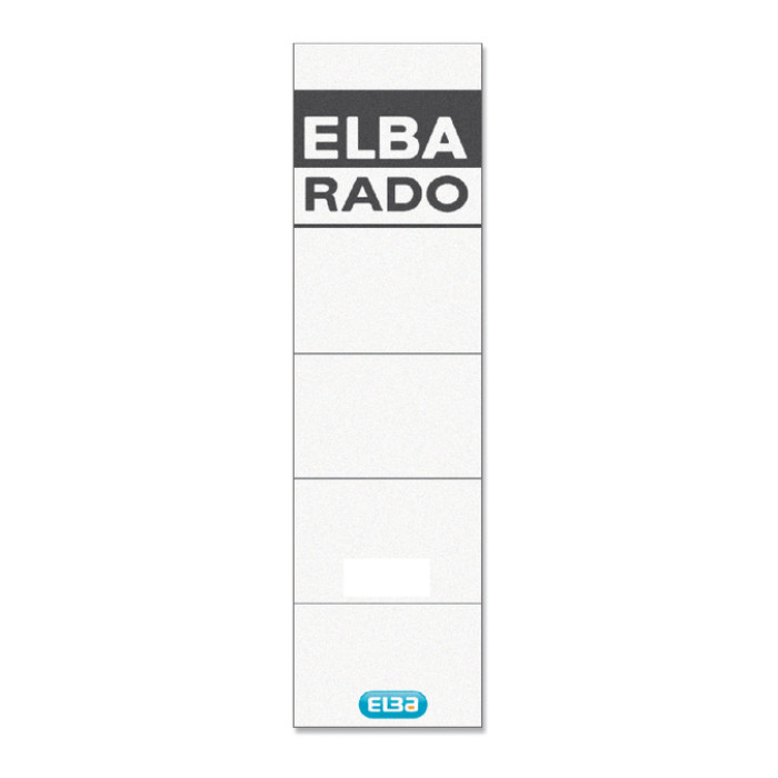 Rug-insteekkaart Elba Rado breed 44x159mm wit 10 stuks