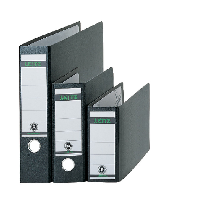 Ordner Leitz 1076 180° zonder sleuven en randbeschermers 77mm karton A5 zwart