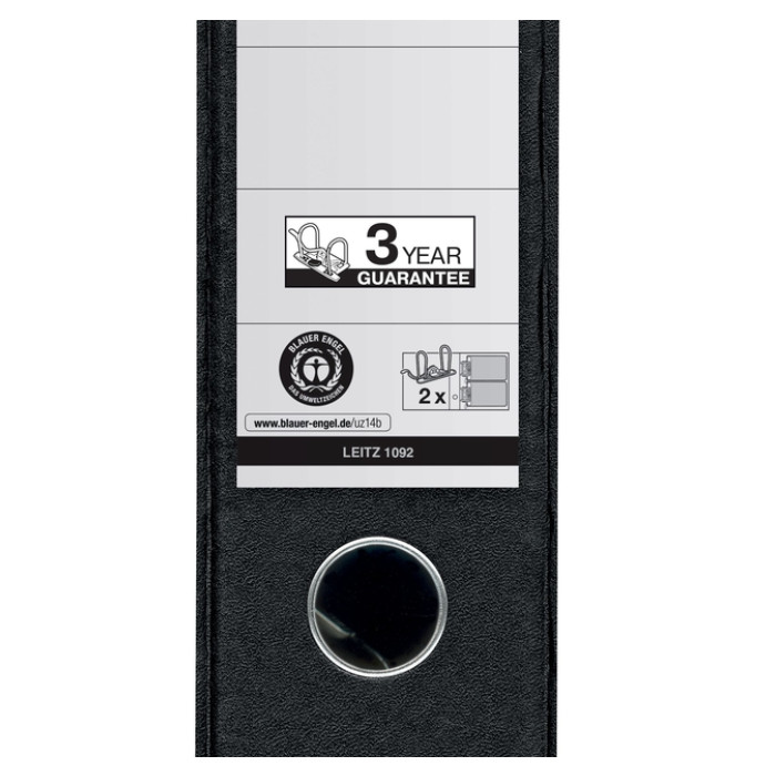 Ordner Leitz 1092 giro-bank met dubbele mechaniek 75mm karton A4 zwart