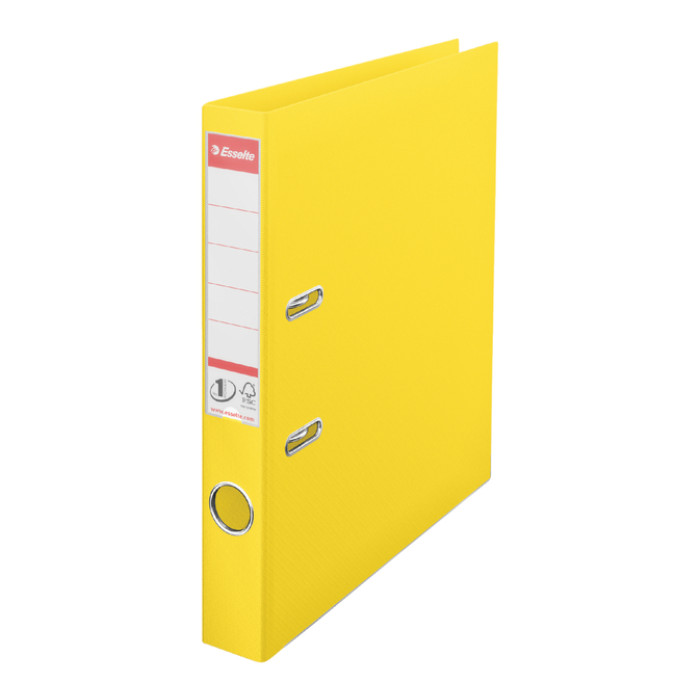 Ordner Esselte No.1 Power VIVIDA 50mm 30% gerecycled PP folie geel