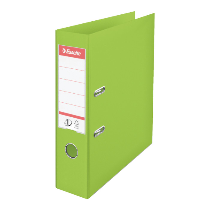 Ordner Esselte No.1 Power VIVIDA 75mm 30% gerecycled PP folie groen