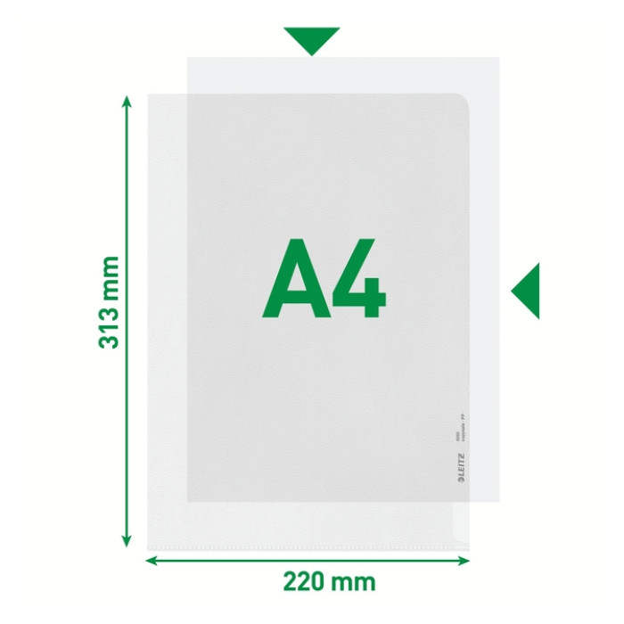 Insteekmap L-model Leitz Premium copy safe 0.17mm PP A4 transparant 100 stuks
