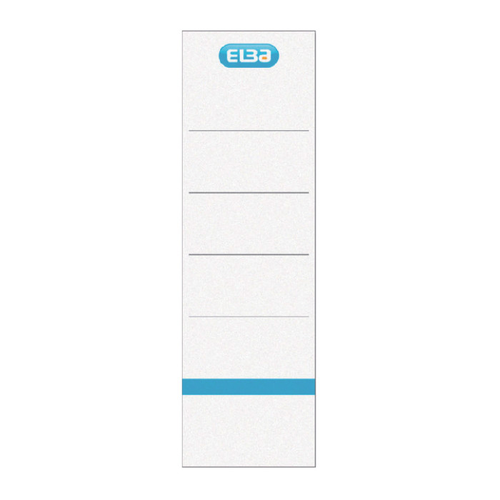 Rugetiket Elba breed 59x190mm zelfklevend wit/blauw 10 stuks