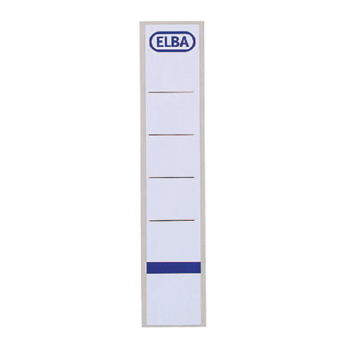 Rugetiket Elba smal 34x190mm zelfklevend wit/blauw 10 stuks