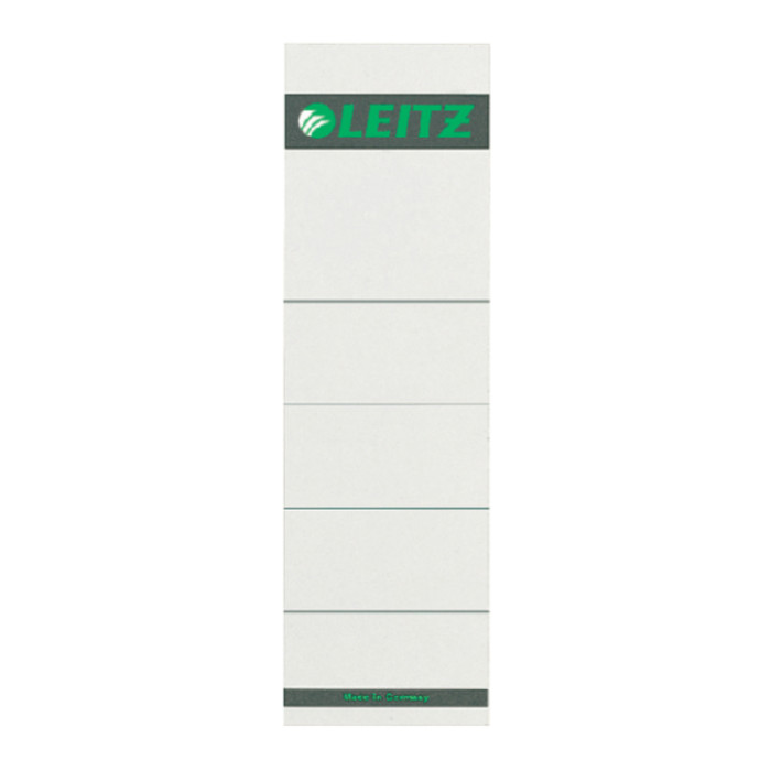 Rug-insteekkaart Leitz breed 57x191mm karton grijs 10 stuks