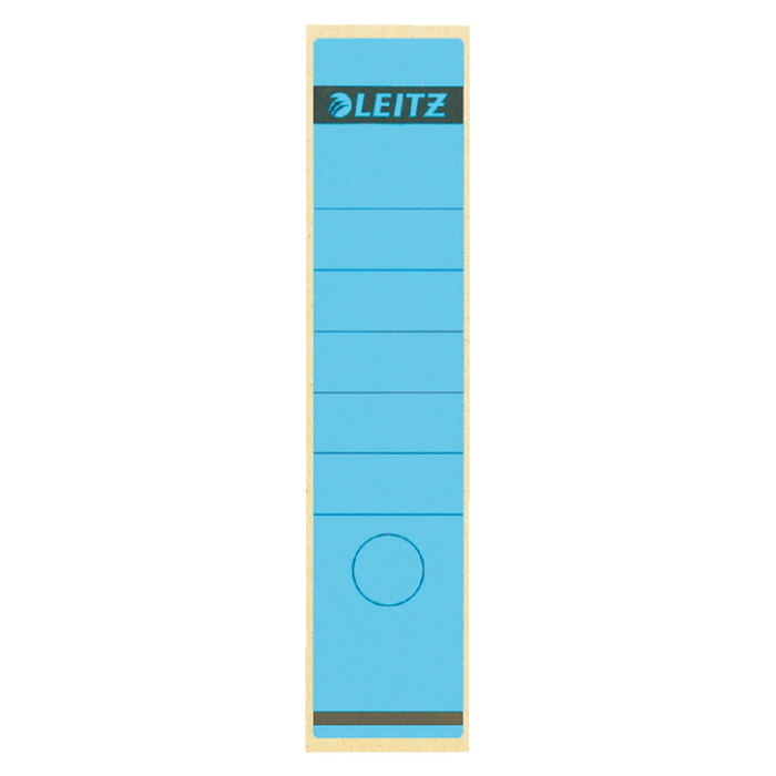 Rugetiket Leitz breed/lang 62x285mm zelfklevend blauw 10 stuks