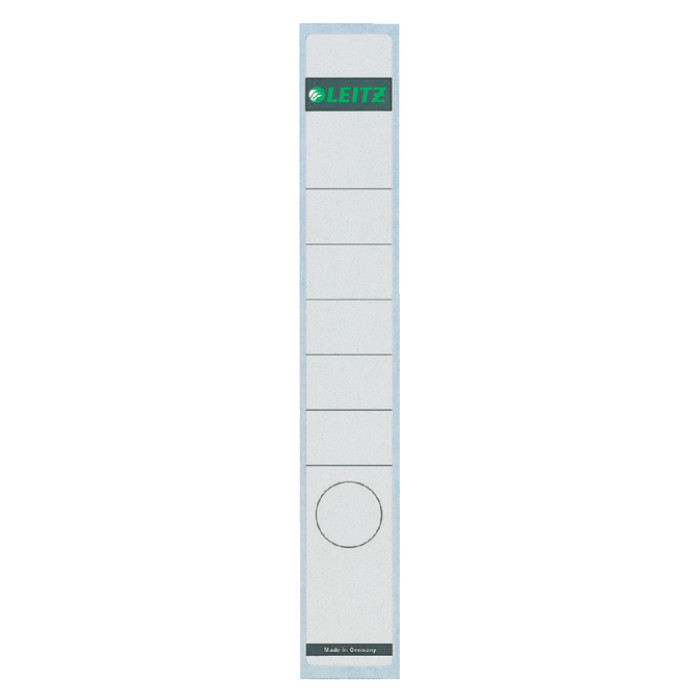Rugetiket Leitz smal/lang 39x285mm zelfklevend wit 10 stuks