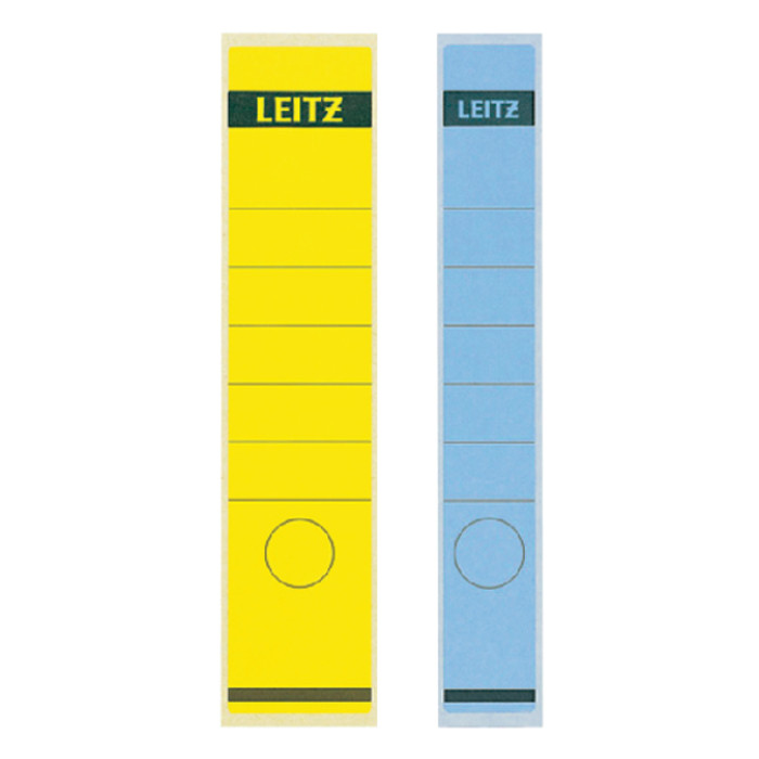 Rugetiket Leitz smal/lang 39x285mm zelfklevend wit 10 stuks