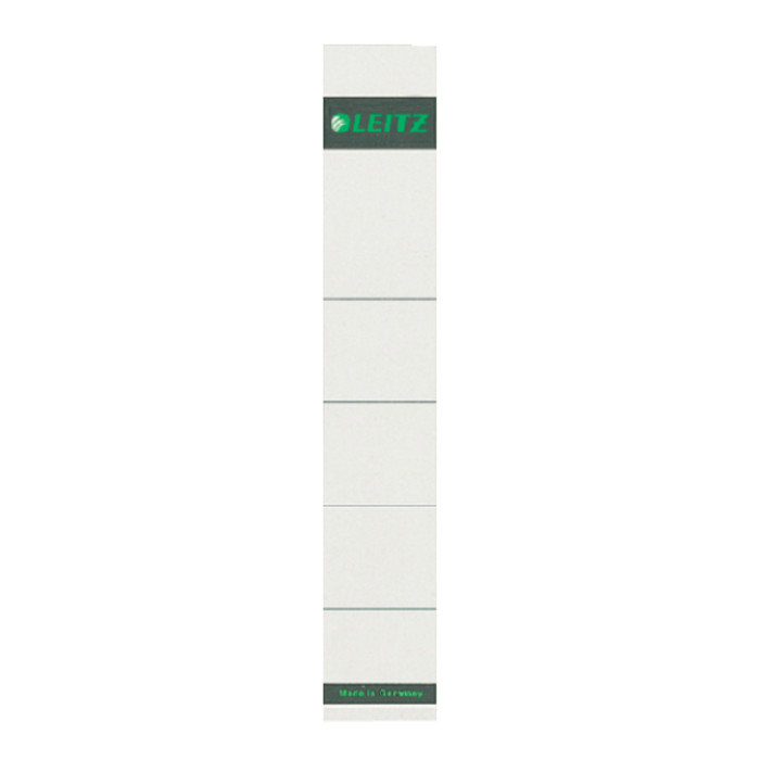 Rug-insteekkaart Leitz smal 32x191mm grijs 10 stuks