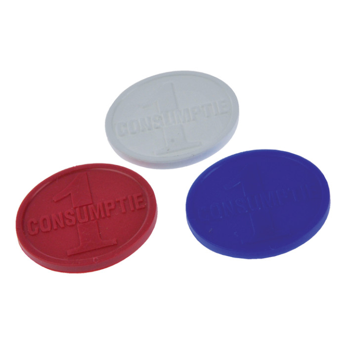 Consumptiemunt Combicraft rood 750 stuks