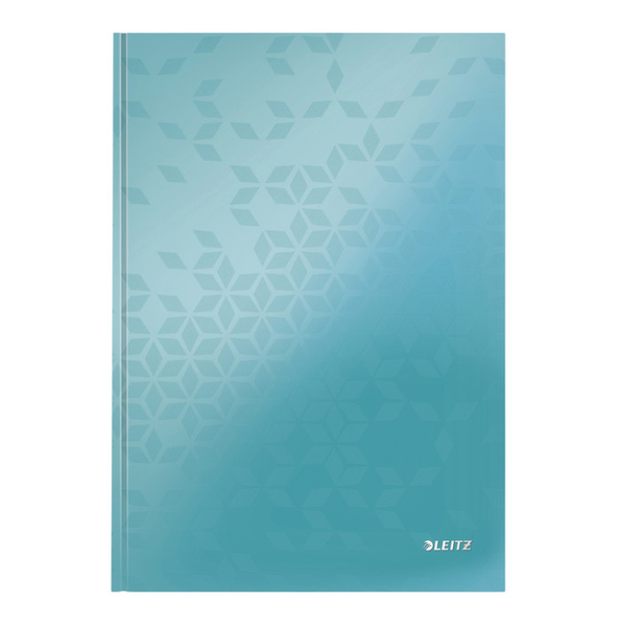 Notitieboek Leitz WOW A4 160 pagina's 90gr lijn ijsblauw