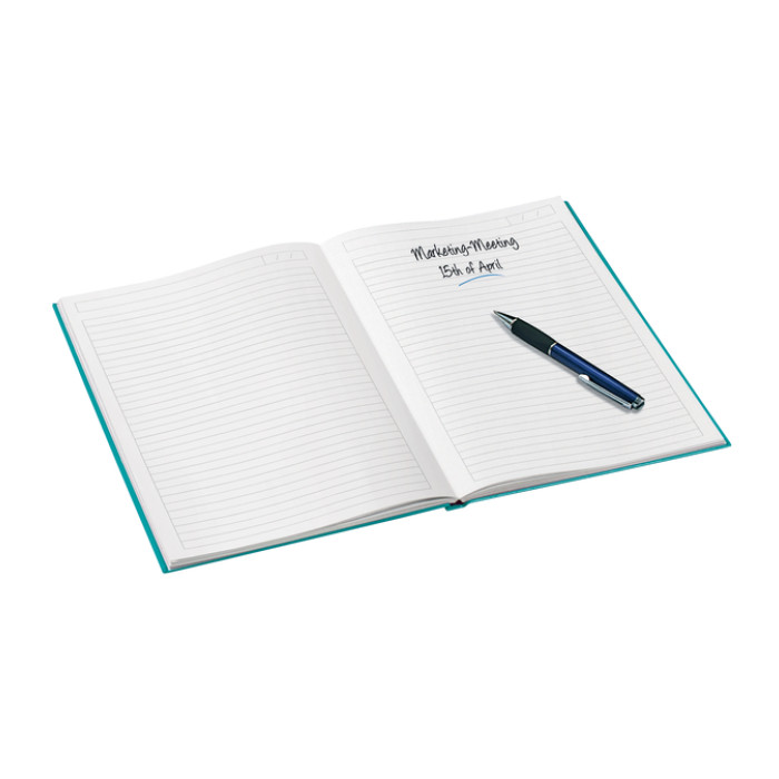 Notitieboek Leitz WOW A4 160 pagina's 90gr lijn ijsblauw