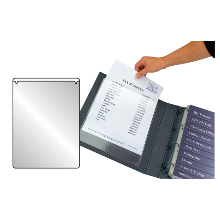Insteektas Djois U-map 158x220mm zelfklevend PP transparant 10 stuks