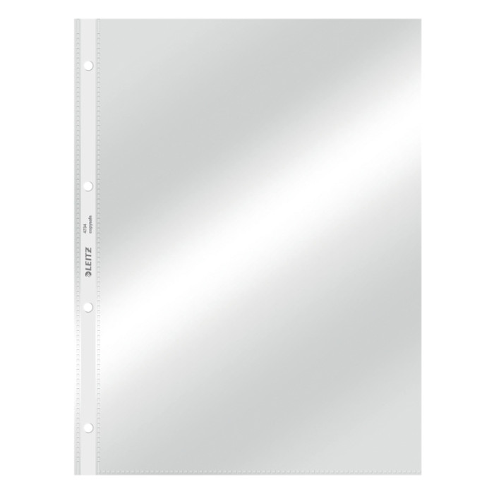 Showtas Leitz Premium standaard copy safe 0.09mm 4-gaats PVC A4 glashelder 100 stuks