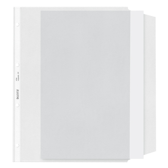 Showtas Leitz Premium met klep copy safe 0.13mm PP A4 transparant 50 stuks