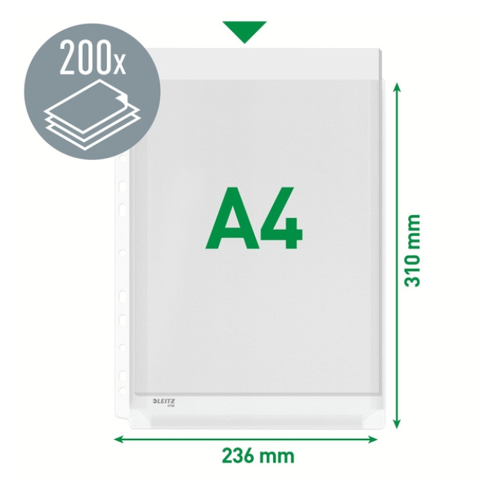 Showtas Leitz Premium copy safe 0.17mm PVC Expansievouw glashelder 10 stuks