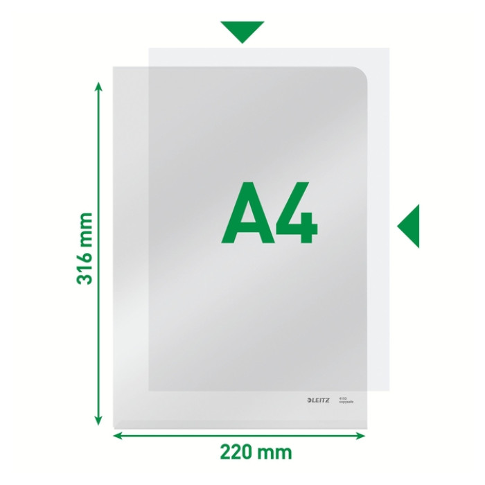 Insteekmap L-model Leitz Premium copy safe 0.15mm PVC A4 transparant 100 stuks